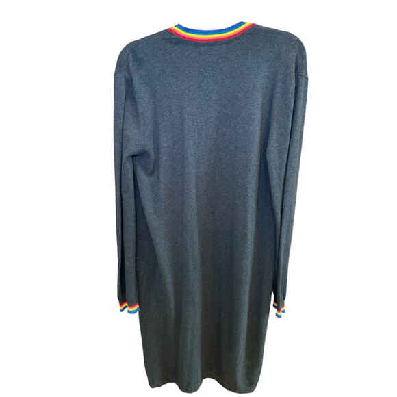 Spiritual Gangster | Women Large Rainbow Calli Long Cardigan Cashmere Sweater - Picture 12 of 14